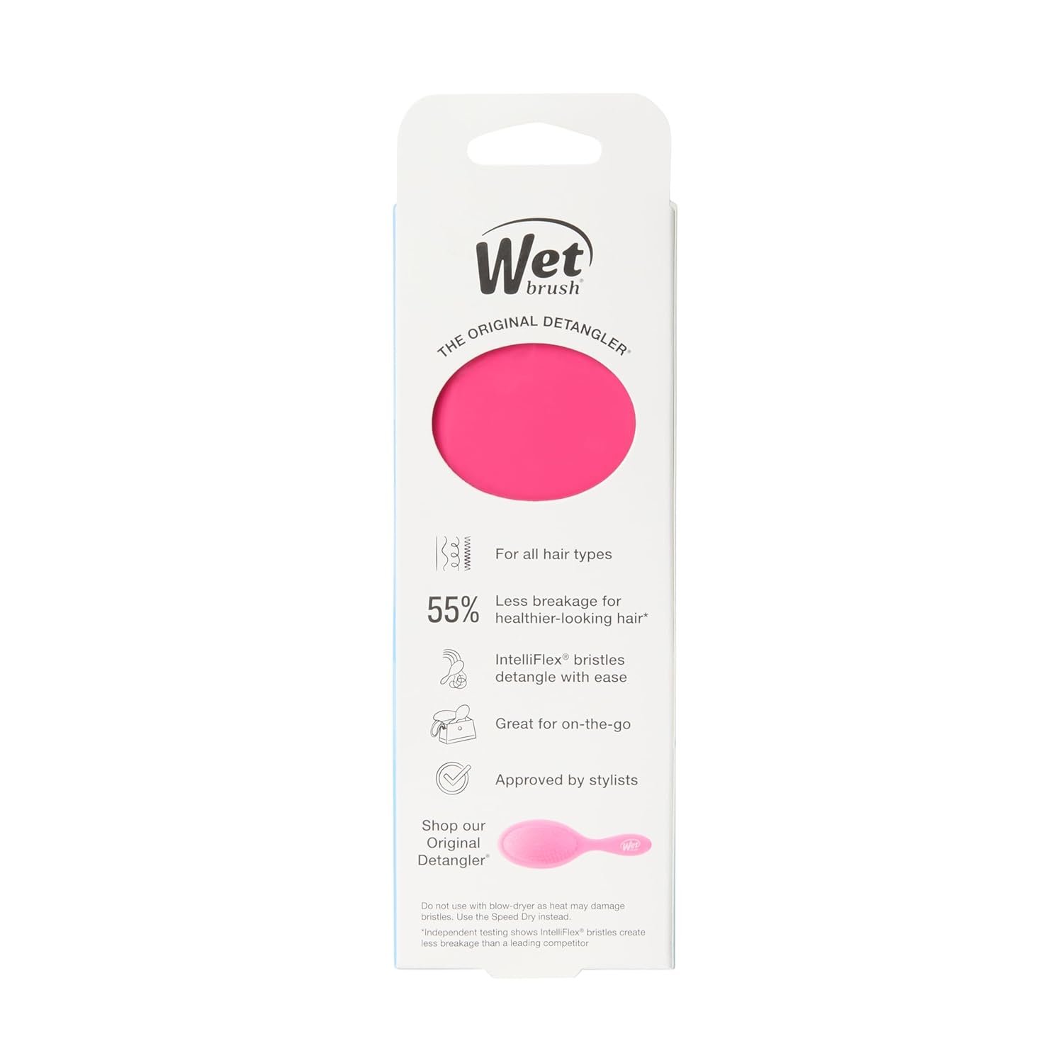 Wet Brush Mini Detangler Hair,Pink,Travel brush,