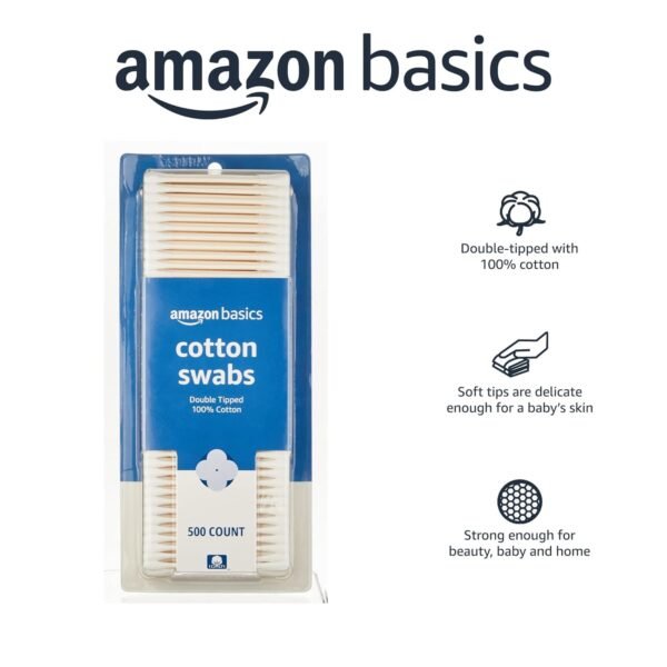 Amazon Basics Cotton Swabs for Personal Hygiene - Image 5