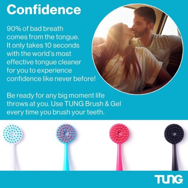Tung Tongue Brush & Gel Kit | Tongue Cleaner for Adults - Image 3