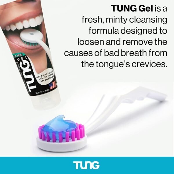 Tung Tongue Brush & Gel Kit | Tongue Cleaner for Adults - Image 4