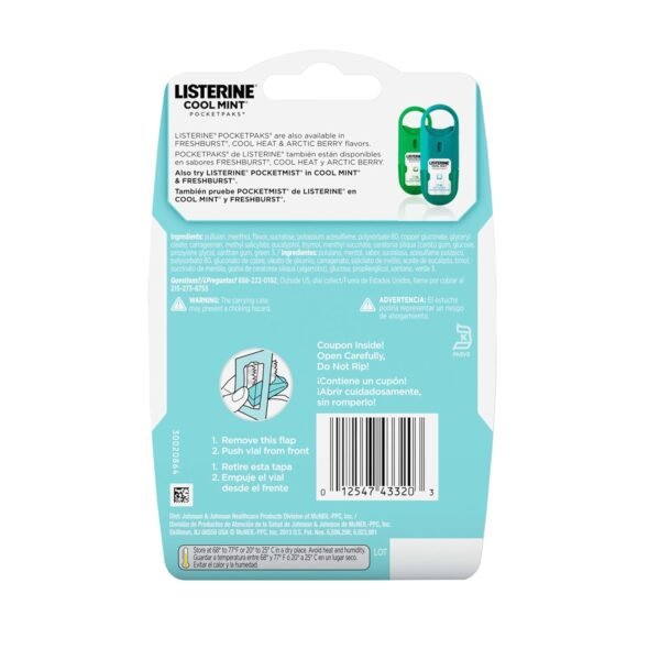 Cool Mint PocketPaks Portable Breath Strips for Bad Breath - Image 2
