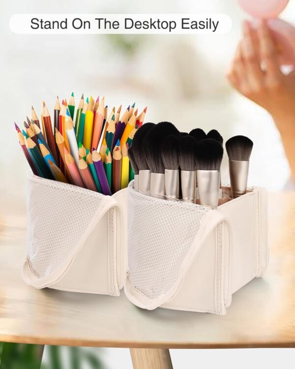Makeup Brush Holder ,Portable Make-up Organizer Bag - Image 3