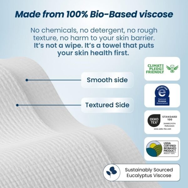 Skin Club Clean Towels100% USDA Biobased Face Towel - Image 2