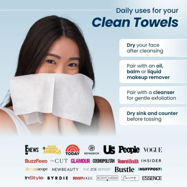 Skin Club Clean Towels100% USDA Biobased Face Towel - Image 6