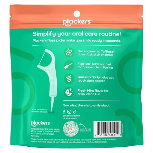 Plackers Micro Line Dental Floss Picks, Fold-Out FlipPick, Tuffloss, - Image 8