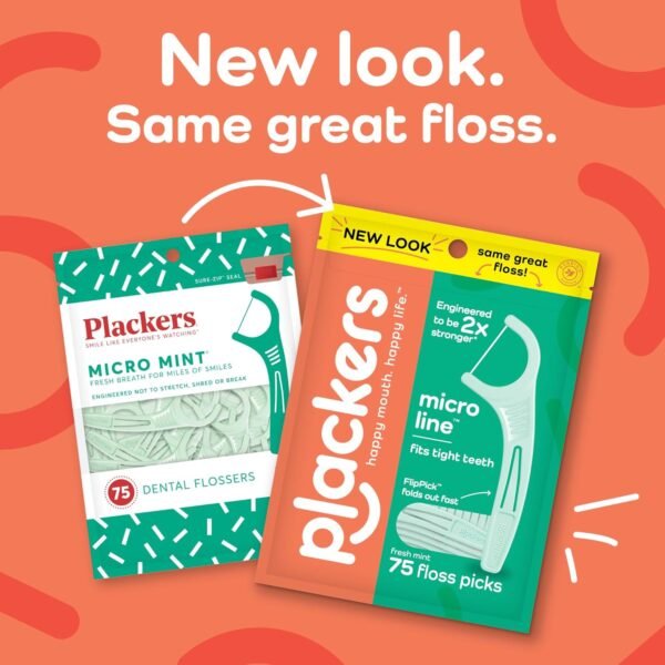 Plackers Micro Line Dental Floss Picks, Fold-Out FlipPick, Tuffloss, - Image 7