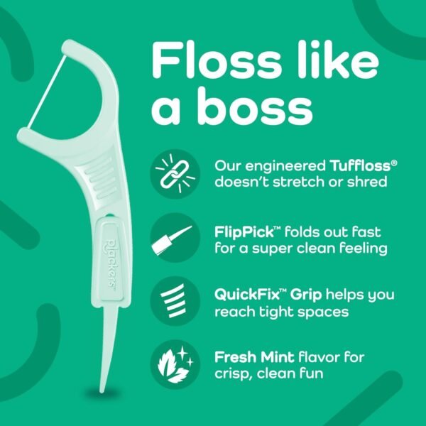 Plackers Micro Line Dental Floss Picks, Fold-Out FlipPick, Tuffloss, - Image 6