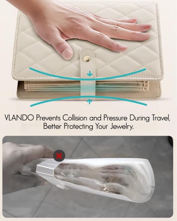 Travel Jewelry Organizer Case,Jewelry Storage Book Ring Binder - Image 4