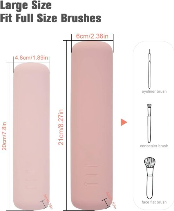 Large Travel Makeup Brush Holder, Magnetic Anti-fall - Image 2