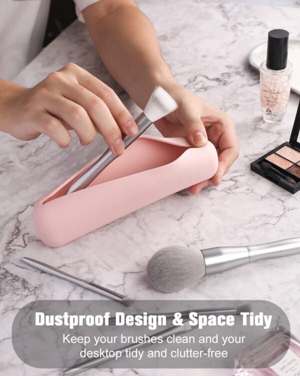 Large Travel Makeup Brush Holder, Magnetic Anti-fall - Image 5