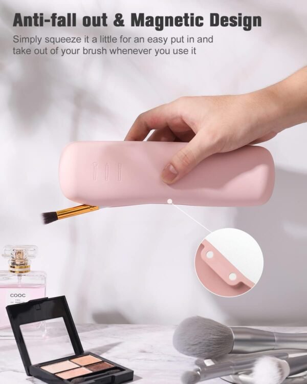 Large Travel Makeup Brush Holder, Magnetic Anti-fall - Image 6