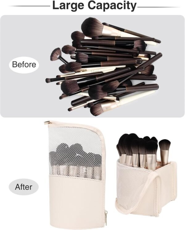 Makeup Brush Holder ,Portable Make-up Organizer Bag - Image 6
