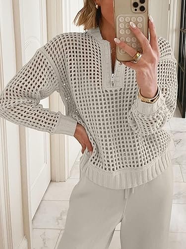 ANRABESS Womens 2 Piece Outfits 2025 Fall Crochet