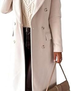 IDEALSANXUN Womens Long Wool Coat