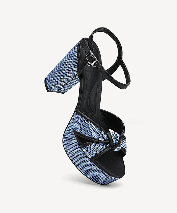 Elegance Raffia Platform Sandals - Image 3