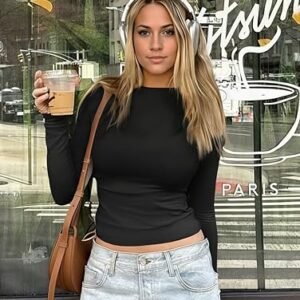 Long Sleeve Shirts for Women Crewneck Basic