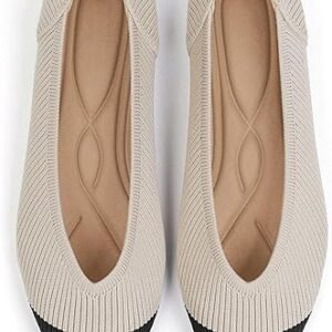 Women's Flats Shoes Pointed Toe Knit Ballet