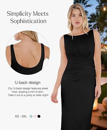 Popilush Long Dresses for Women - Ruched Bodycon - Image 9