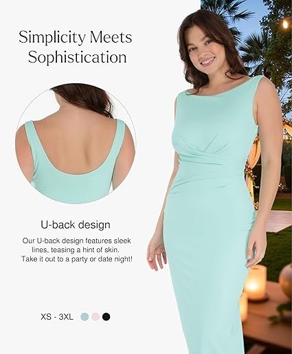 Popilush Long Dresses for Women - Ruched Bodycon - Image 6