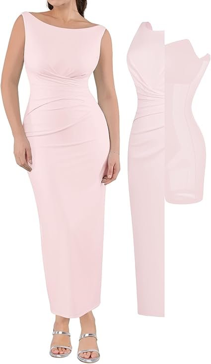 Popilush Long Dresses for Women - Ruched Bodycon - Image 5