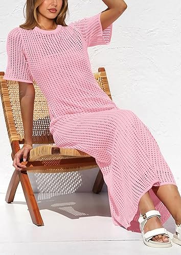 PRETTYGARDEN Womens Eyelet Cover Up Dress 2025 - Image 3