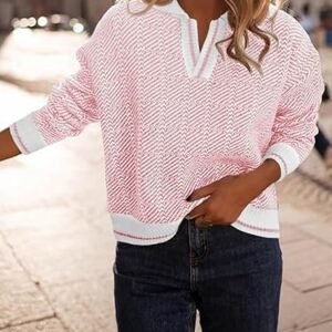 Saodimallsu Womens Fall Sweaters Tops Lapel