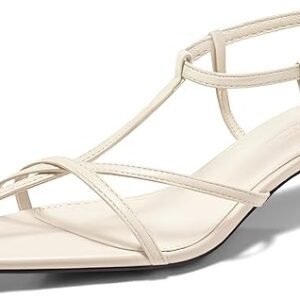 Coutgo Womens Dress Sandals Strappy Low Kitten