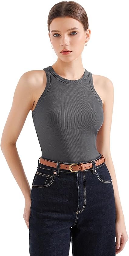 SUUKSESS Women Padded Cotton Ribbed Tank Tops - Image 4