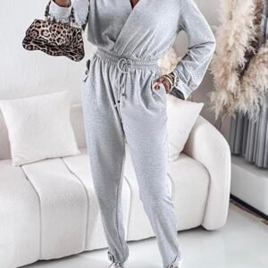 CHICME 2025 Casual Jumpsuits for Women Lapel
