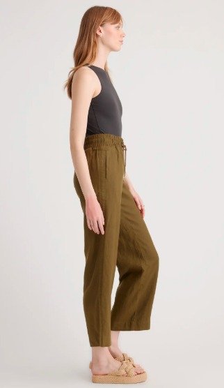 100% European Linen Wide Leg Pants - Image 4