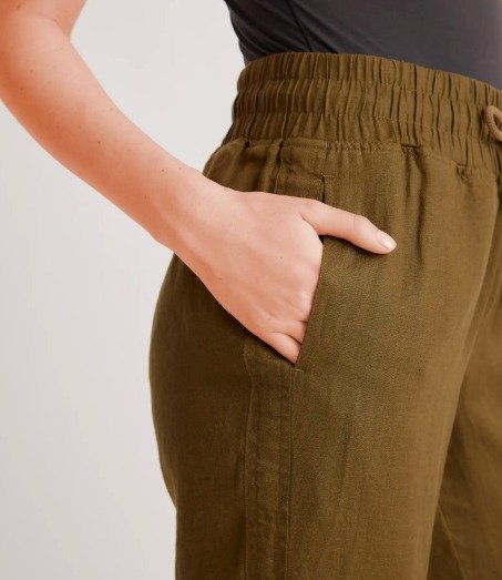 100% European Linen Wide Leg Pants - Image 5