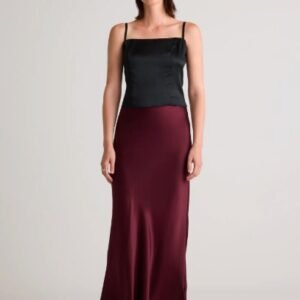 100% Washable Silk Maxi Skirt