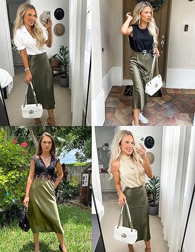 Zeagoo Skirts for Women High Waist Skirt Elegant