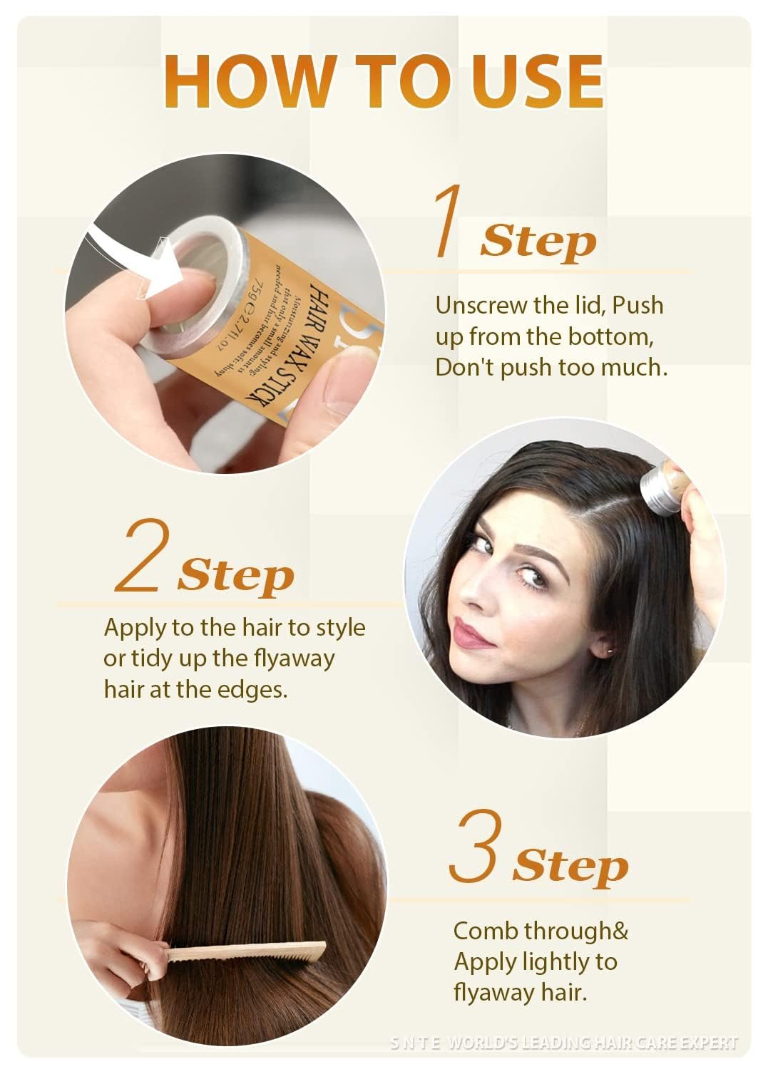 Samnyte Hair Wax Stick, Hair-Styling Waxes, Nourishing Accessories