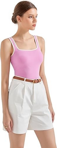 SUUKSESS Women Padded Cotton Ribbed Long Tank Tops - Image 3
