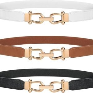 JASGOOD Women Stretchy Waist Belt Retro Elastic