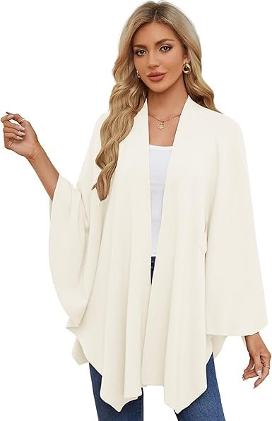 PULI Women's Elegant Shawl Wraps Soft Open