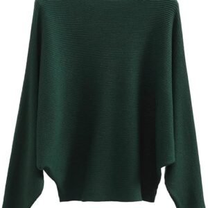 Ckikiou Womens Lightweight Oversized Boat Neck Sweaters