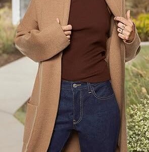 Womens Long Sleeve Maxi Cardigan Open Front Oversized