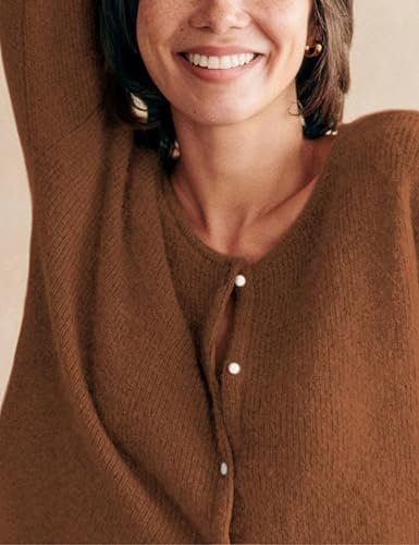 Lviefent Women Knit Cardigans Lightweight Casual Crew - Image 3